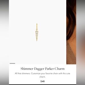 Gorjana 18k gold plated shimmer dagger Parker charm